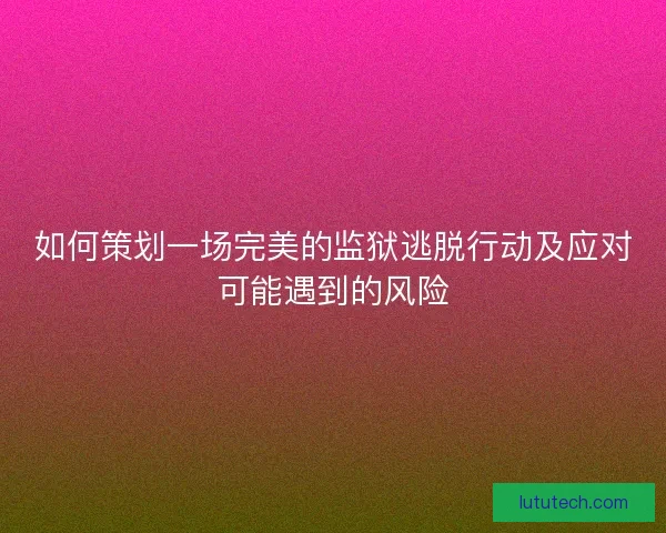 如何策划一场完美的监狱逃脱行动及应对可能遇到的风险